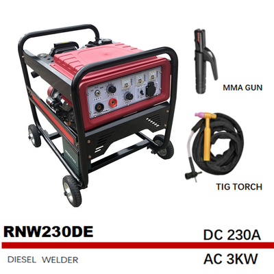 CER genehmigte Kleintraktor RNW230DE TREIBSTOFF 230A Bogen-Gen Welder DCs 1.6kw