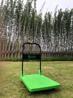 Einhändig klappbarer Plattformwagen Trolley SILENT 180 kg Polypropylen-Deck
