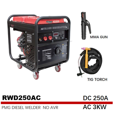 75V RWD250AC 250A Treibstoff-Generator der Bogen-Schweißstromerzeuger-531cc 3kw