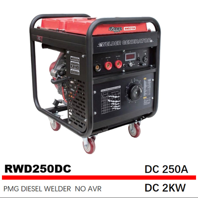 DC 2kw 250 Maschinen-elektrischer Anfang Amperedieselschweißer-195FE Dauermagnet