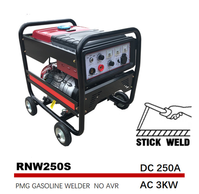 Wechselstroms 3kw Handschweißen Muttahida Majlis-e-Amal 12.5L Kraftstofftank des Treibstoff-Stock-Schweißstromerzeuger-75V