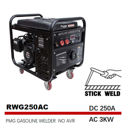 Wechselstrom 3kw 250 Verschiebung Ampere-Schweißer-Generator Arc Medium-Frequenz-531cc