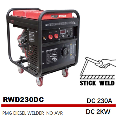 Stock-tragbarer Dieselschweißer-Generator PMG DCs 2kw elektrischer Dauermagnetanfang