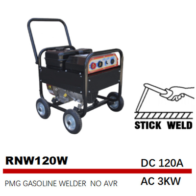 Gasbetriebener benzinbetriebener Schweißgerät Wechselstrom 3kw 120A PMG