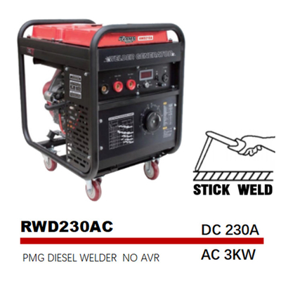 Schweißstromerzeuger-Mittelfrequenz-25L Kraftstofftank-Dieselstock-Schweißer des Stock-230A