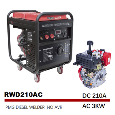 75V 210A Behälter der Bogen-dieselbetriebener motorgetriebener Schweißer-25L Mittelfrequenz