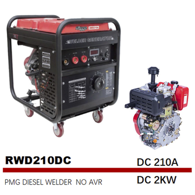 Dauermagnetgenerator-motorgetriebene Schweißer Mittelfrequenz-DC 2KW 210A